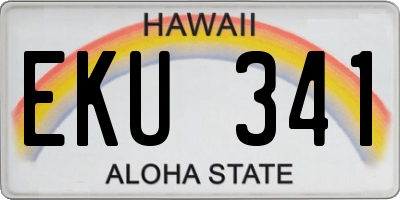 HI license plate EKU341