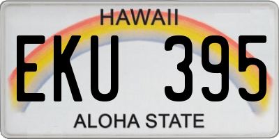 HI license plate EKU395