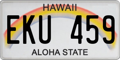 HI license plate EKU459
