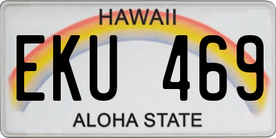 HI license plate EKU469