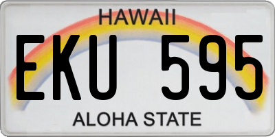 HI license plate EKU595
