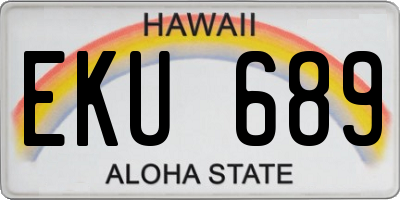HI license plate EKU689