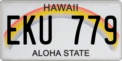 HI license plate EKU779