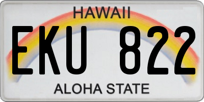 HI license plate EKU822