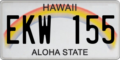 HI license plate EKW155