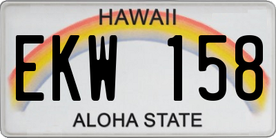 HI license plate EKW158