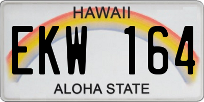 HI license plate EKW164