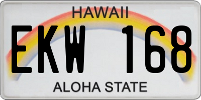 HI license plate EKW168