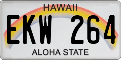 HI license plate EKW264