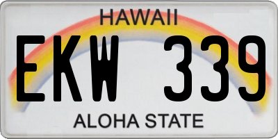 HI license plate EKW339