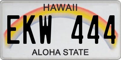 HI license plate EKW444