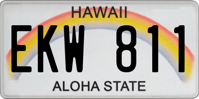 HI license plate EKW811
