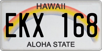 HI license plate EKX168