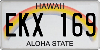 HI license plate EKX169