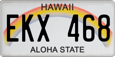 HI license plate EKX468