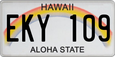 HI license plate EKY109