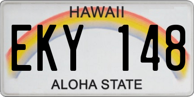 HI license plate EKY148
