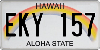 HI license plate EKY157