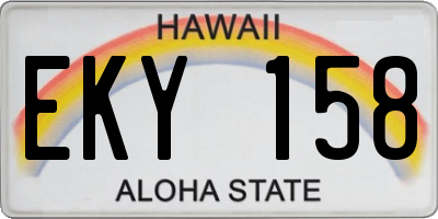 HI license plate EKY158