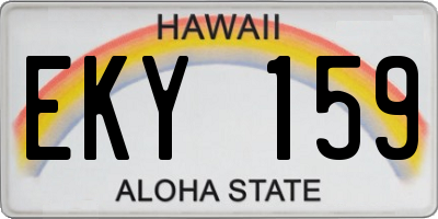 HI license plate EKY159