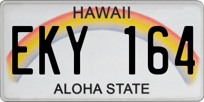 HI license plate EKY164