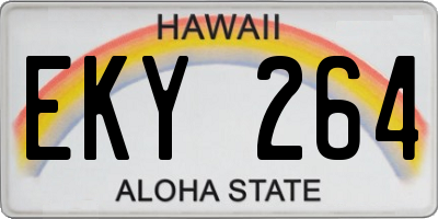 HI license plate EKY264