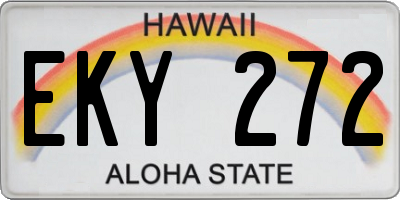 HI license plate EKY272