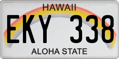 HI license plate EKY338