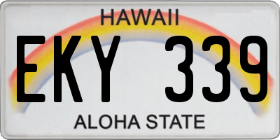 HI license plate EKY339