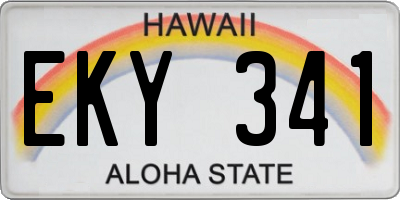 HI license plate EKY341