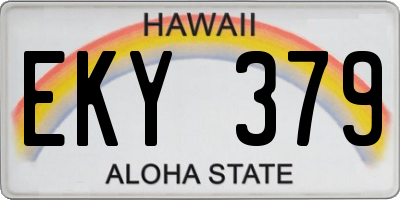 HI license plate EKY379