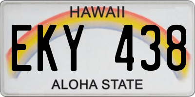 HI license plate EKY438