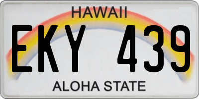 HI license plate EKY439