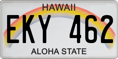 HI license plate EKY462