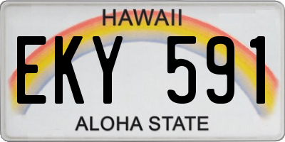 HI license plate EKY591