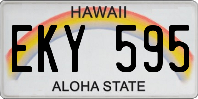 HI license plate EKY595