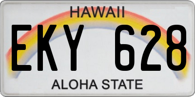 HI license plate EKY628