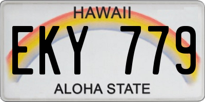 HI license plate EKY779