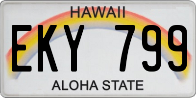 HI license plate EKY799