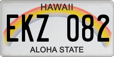 HI license plate EKZ082