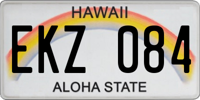 HI license plate EKZ084