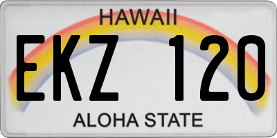 HI license plate EKZ120