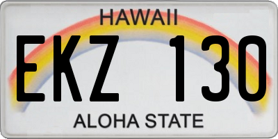 HI license plate EKZ130