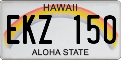 HI license plate EKZ150