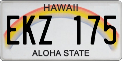 HI license plate EKZ175