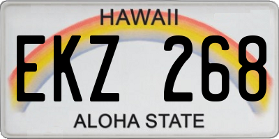 HI license plate EKZ268
