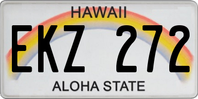 HI license plate EKZ272