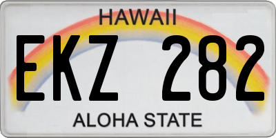 HI license plate EKZ282