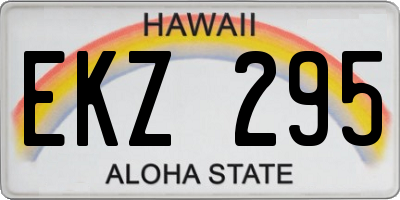 HI license plate EKZ295