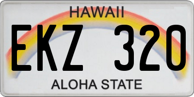 HI license plate EKZ320